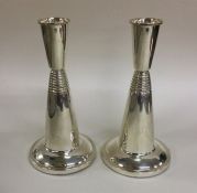 A good pair of stylish silver candlesticks. Birmin