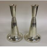 A good pair of stylish silver candlesticks. Birmin