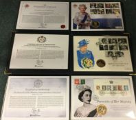 Three commemorative Royal First Day Cover coin and