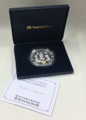 A boxed silver 5 oz 'Victoria Cross' Proof coin.