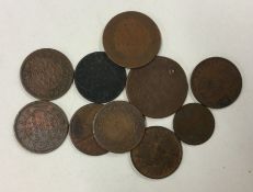 A selection of Queen Victoria Indian coins.