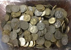 A bank bag of Zambia Kwacha coins.