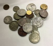 A bank bag of Portuguese coins.