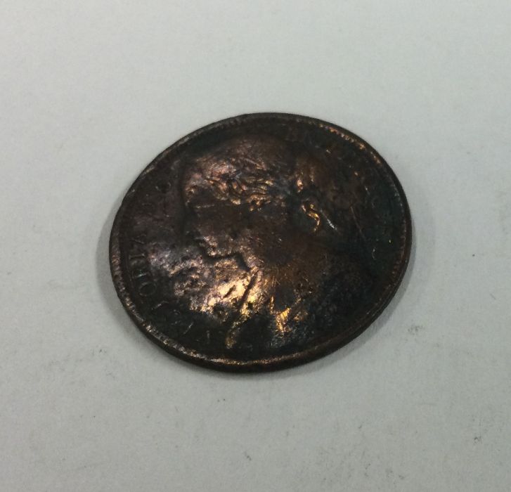 A Queen Victoria Penny dated 1866 with toning. - Image 2 of 2