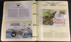 A folio of RAF First Day Cover coin and stamp sets