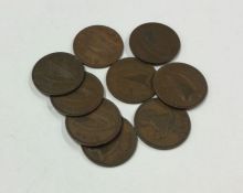 9 x Irish Pennies dated 1928/5 and 1946.