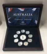 A 2015 boxed Australian Proof silver coin set.