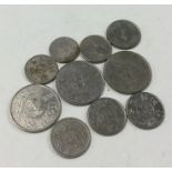 10 x Middle Eastern coins.