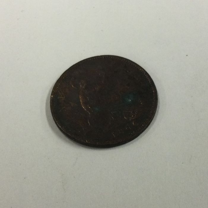A Queen Victoria Penny dated 1866 with toning.
