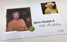 A Queen Elizabeth II gold £25 Proof coin First Day