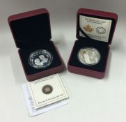 Two Royal Canadian Mint $20 Proof silver coins.