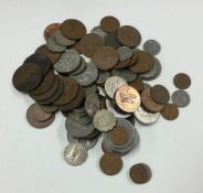 A mixed bag of Guernsey coins.