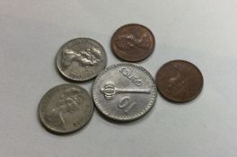 5 x Fiji coins.