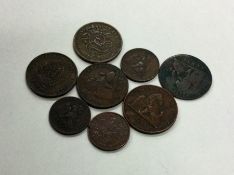 A small bag of 8 x old Belgium coins.