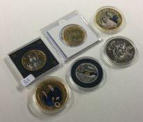 A group of gold plated commemorative Royal Proof c