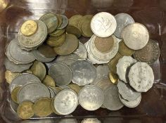 A bag of mixed Hong Kong old and newer coins.
