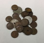 A bank bag of 26 x Southern Rhodesia coins.