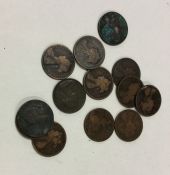 A bag of Victorian Half Pennies.