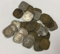 A bank bag of 2 Anna coins of various dates.