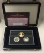 A boxed Diamond Jubilee Proof silver £5 coin set.