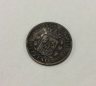 A Spanish Alfonso XII Diez Centimos coin dated 187