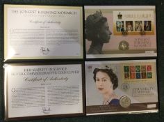 Two commemorative Royal First Day Cover silver coi
