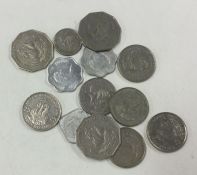A small bag of East Caribbean States coins.
