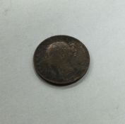 A Victorian Farthing dated 1847 (?).