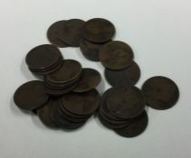 A selection of Victorian Pennies.