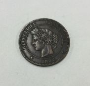A République Française 10 Centimes coin dated 1882
