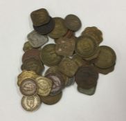 A bank bag of Ceylon coins.