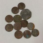 A small bag of Barbados coins.