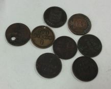 8 x Guernsey 1 Double coins.