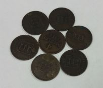 7 x Guernsey 4 Doubles coins.