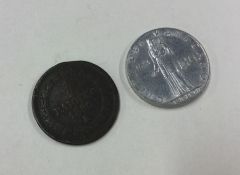 2 x Vatican City coins dated 1951 and 1850.
