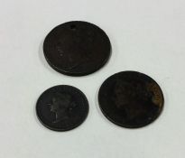 3 x Queen Victoria Jersey coins.