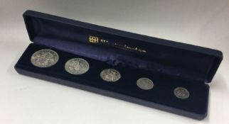 A cased 1942 Pre-decimal coin set.