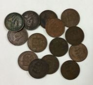 14 x Jersey Pennies (some with colour).