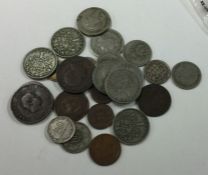 A bag of mixed Portuguese coins.