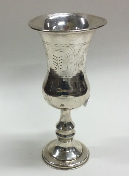 A large Edwardian silver Judaica goblet. Birmingha