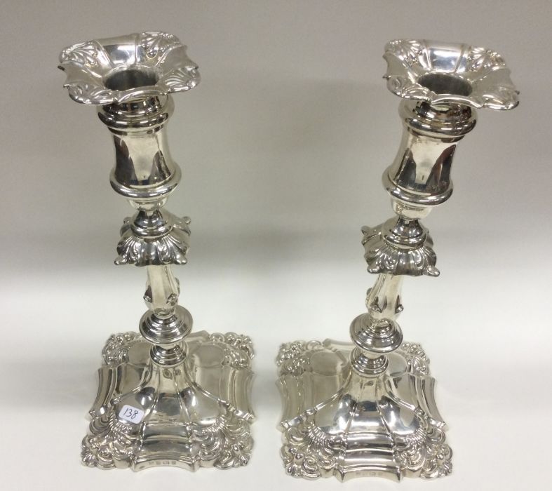 A good pair of Georgian style silver candlesticks - Image 2 of 2