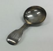 NEWCASTLE: A Georgian silver fiddle pattern caddy