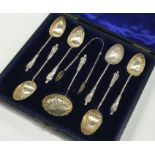 An attractive set of six silver gilt Apostle spoon