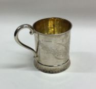 An attractive Victorian silver christening cup wit