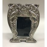 A large stylish Art Nouveau silver picture frame d