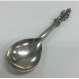 A heavy Antique Continental silver spoon with Apos