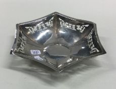 A Continental silver shaped bonbon dish. Approx. 4