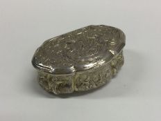 A good Continental silver gilt shaped snuff box pr
