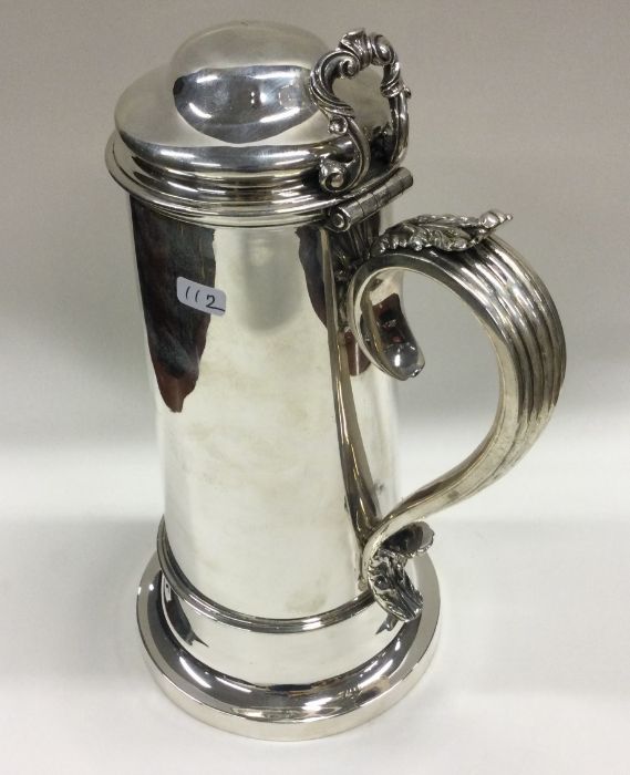 A large tapering silver flagon with scroll and flu - Image 2 of 2