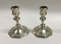 A good pair of heavy George I style silver candles